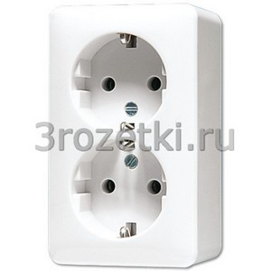 3rozetki.ru - Jung - [6020KIAWW] SCHUKO®-розетка 16 A / 250 B ~, с дополнительной защитой, белый.