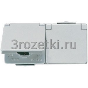 3rozetki.ru - Jung - [622WW] SCHUKO®-розетка 2-ная 16 A / 250 B ~, для горизонтального монтажа, корпус 140 x 68 x 47 мм.