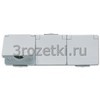 [623W] SCHUKO®-розетка 3-ная 16 A / 250 В ~, для горизонтального монтажа, корпус 210 x 68 x 47 мм <Jung>