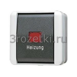 3rozetki.ru - Jung - [806HW] Выключатель одноклавишный, «Heizung» 10 AX / 250 В ~, универсальный (проходной).