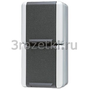 3rozetki.ru - Jung - [822W] SCHUKO®-розетка 2-ная 16 A / 250 B ~, для вертикальной установки, коробка 75 x 151 x 58 мм, 2 ввода.