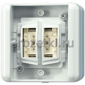 3rozetki.ru - Jung - [8472.01LEDW] KNX кнопка с BCU – фиксированное положение –, 2 группы.