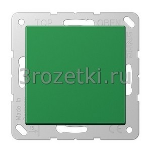 3rozetki.ru - Jung - [A1520BFKIKLGN] Штепсельная розетка SCHUKO 16A 250V~ с защитой от детей, с крышкой, термопласт, зеленая.