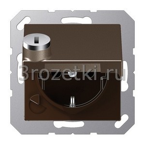 3rozetki.ru - Jung - [A1520BFKLSLMO] SCHUKO®-розетка 16 A / 250 B ~, Термопласт (ударопрочный) лакиров., цвет мокко.