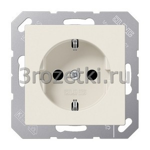 3rozetki.ru - Jung - [A1521] SCHUKO®-розетка 16 A / 250 B ~, Блестящий дуропласт (устойчив к механическим повреждениям), слоновая.