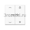 [A1701BFPWW] Центральная плата универсальная «стрелки», Термопласт (ударопрочный) блестящий, белый <Jung>