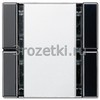 [A2072NABSSW] KNX кнопочный сенсор, 2 группы, Термопласт (ударопрочный) блестящий, чёрный <Jung>