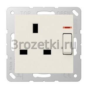 3rozetki.ru - Jung - [A3171KO] розетка British standart, c выключателем, защита от детей.