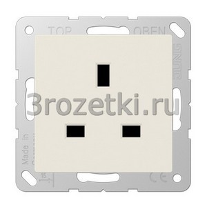 3rozetki.ru - Jung - [A3521] Розетка БС 2п+Е со шторками слоновая кость.