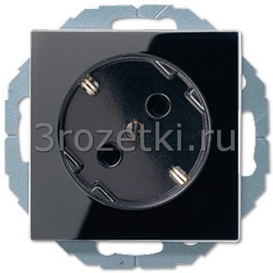 3rozetki.ru - Jung - [A520-45KISW] SCHUKO®-розетка 45°, 16 A / 250 B ~, Блестящий дуропласт (устойчив к механическим повреждениям), чёр.