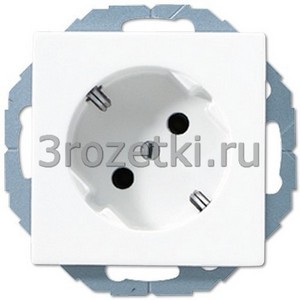 3rozetki.ru - Jung - [A520-45NWW]  SCHUKO-розетка 16A, 250V~ с поворотом на 45°, белая.