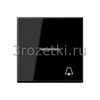 [A590BFKO5KSW] Клавиша с символом «звонок» и окошком, Термопласт (ударопрочный) блестящий, чёрный <Jung>