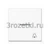 [A590BFKO5KWW] Клавиша с символом «звонок» и окошком, Термопласт (ударопрочный) блестящий, белый <Jung>