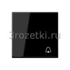 [A590BFKSW] Клавиша с символом «звонок», Термопласт (ударопрочный) блестящий, чёрный <Jung>