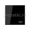[A590LSW] Клавиша с символом «освещение», Блестящий дуропласт (устойчив к механическим повреждениям), чёрный <Jung>
