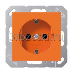 3rozetki.ru - Jung - [ABA1520BFO] SCHUKO®-розетка 16 A / 250 B ~, Термопласт (ударопрочный) блестящий – антибактериальный, оранжевый.