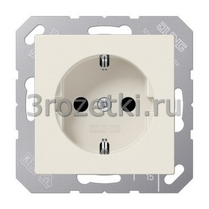 3rozetki.ru - Jung - [ABA1520KI] SCHUKO®-розетка 16 A / 250 B ~, Блестящий дуропласт (устойчив к механическим повреждениям) – антибак.