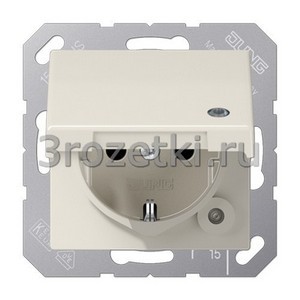 3rozetki.ru - Jung - [ABAS1520KLKO] SCHUKO®-розетка 16 A / 250 B ~, Блестящий дуропласт (устойчив к механическим повреждениям) – антибак.