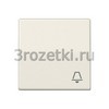 [ABAS591K] Клавиша с символом «звонок», Блестящий дуропласт (устойчив к механическим повреждениям) – антибактер <Jung>