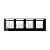 [AC5840BFNASW] Рамка с полем для надписи, 9 х 55 мм, Термопласт (ударопрочный) блестящий, 4-ная <Jung>