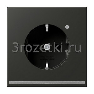 3rozetki.ru - Jung - [AL1520-OANLNW] SCHUKO®-розетка 16 A / 250 B ~, Металлическое исполнение, антрацит (лакиров.).