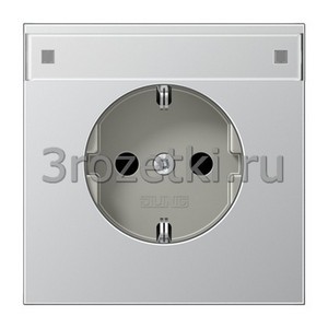 3rozetki.ru - Jung - [AL1520KINA] SCHUKO®-розетка 16 A / 250 B ~, Металлическое исполнение, алюминий.