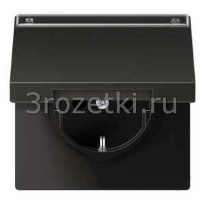 3rozetki.ru - Jung - [AL1520NAKLAN] SCHUKO®-розетка 16 A / 250 B ~, Металлическое исполнение, антрацит (лакиров. алюминий).