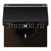 [AL1520NAKLD] SCHUKO®-розетка 16 A / 250 B ~, Металлическое исполнение, dark (лакиров. алюминий) <Jung>