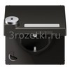 [AL1520NAKLSLAN] SCHUKO®-розетка 16 A / 250 B ~, Металлическое исполнение, антрацит (лакиров.) <Jung>