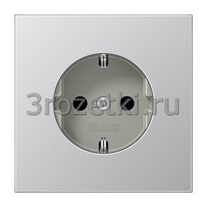 3rozetki.ru - Jung - [AL1521] SCHUKO®-розетка 16 A / 250 B ~, Металлическое исполнение, алюминий.