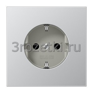 3rozetki.ru - Jung - [AL1521KI] SCHUKO®-розетка 16 A / 250 B ~, Металлическое исполнение, алюминий.