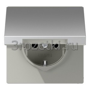 3rozetki.ru - Jung - [AL1521KIKL] SCHUKO®-розетка 16 A / 250 B ~, Металлическое исполнение, алюминий.