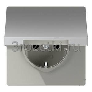 3rozetki.ru - Jung - [AL1521KL] SCHUKO®-розетка 16 A / 250 B ~, Металлическое исполнение, алюминий.