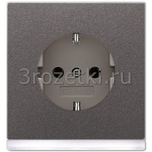 3rozetki.ru - Jung - [AL2520-OANLEDW] SCHUKO®-розетка 16 A / 250 B ~, Металлическое исполнение, антрацит (лакиров. алюминий).