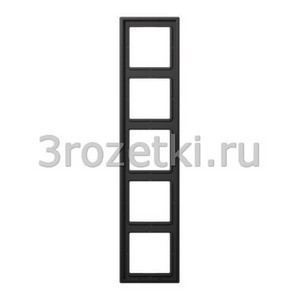 3rozetki.ru - Jung - LS - [AL2985D] Рамка 5я, металл  (dark).