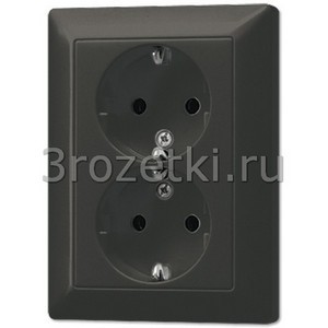 3rozetki.ru - Jung - [AL5020KIAN-L] SCHUKO®-розетка 2-ная 16 A / 250 B ~, Металлическое исполнение, антрацит (лакиров.).