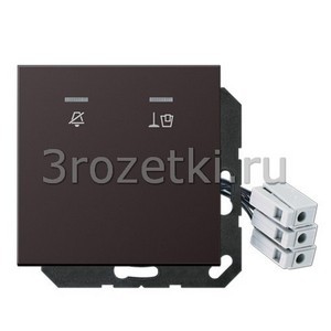 3rozetki.ru - Jung - [ALCUKO5M24D] Накладка для внешнего DND-модуля с LED-лампами, 24 В, Металлическое исполнение, dark (лакиров. алюми.