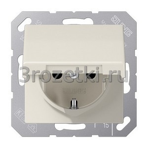 3rozetki.ru - Jung - [AS1520BFKL] SCHUKO®-розетка 16 A / 250 B ~, Термопласт (ударопрочный) блестящий, слоновая кость.