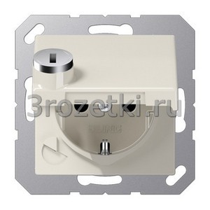 3rozetki.ru - Jung - [AS1520BFKLSL] SCHUKO®-розетка 16 A / 250 B ~, Термопласт (ударопрочный) блестящий, слоновая кость.