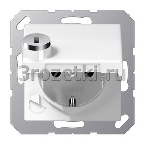 3rozetki.ru - Jung - [AS1520BFKLSLWW] SCHUKO®-розетка 16 A / 250 B ~, Термопласт (ударопрочный) блестящий, белый.