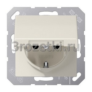 3rozetki.ru - Jung - [AS1521BFKIKL] SCHUKO®-розетка 16 A / 250 B ~, Термопласт (ударопрочный) блестящий, слоновая кость.