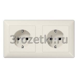 3rozetki.ru - Jung - [AS1522BF] SCHUKO®-розетка для кабельных каналов 16 A / 250 B ~, Термопласт (ударопрочный) блестящий, слоновая .