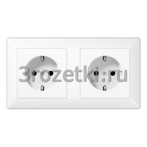 3rozetki.ru - Jung - [AS1522BFWW] SCHUKO®-розетка для кабельных каналов 16 A / 250 B ~, Термопласт (ударопрочный) блестящий, белый.