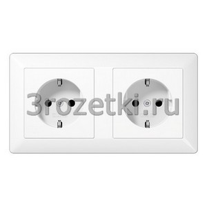 3rozetki.ru - Jung - [AS1522WW] SCHUKO®-розетка для кабельных каналов 16 A / 250 B ~, Блестящий дуропласт (устойчив к механическим п.