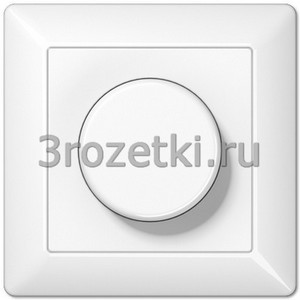 3rozetki.ru - Jung - [AS5544.03VWW] Роторный LED диммер с роторным ВКЛ/ВЫКЛ, Блестящий дуропласт (устойчив к механическим повреждениям),.