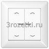 [AS590-5KO5MPWW] Клавиша с подсветкой и с символами, Блестящий дуропласт (устойчив к механическим повреждениям), белы <Jung>