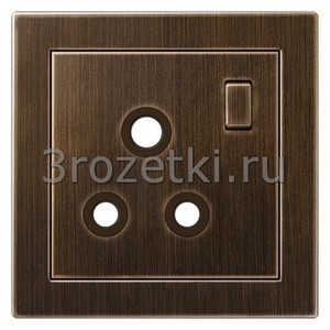 3rozetki.ru - Jung - [BS2171-15VMEATPL] Крышка (полная плата), Металлическое исполнение, латунь Antik.