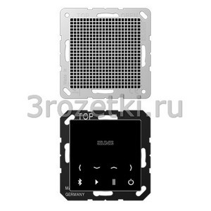 3rozetki.ru - Jung - [BTCA518AL] Bluetooth Connect, mono set, с чёрным дисплеем, динамик алюминий.