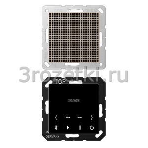 3rozetki.ru - Jung - [BTCA518CH] Bluetooth Connect, mono set, с чёрным дисплеем, динамик цвет шампанского.