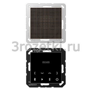 3rozetki.ru - Jung - [BTCA518MO] Bluetooth Connect, mono set, с чёрным дисплеем, динамик цвет мокко.